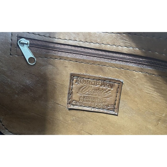 Force Ten Vintage Leather Hand Tooled Handbag - Picture 6 of 8
